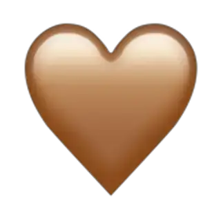 Das Braune Herz Emoji Zeichen Symbol