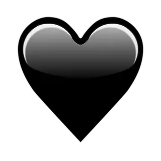 Das Schwarze Herz Emoji Zeichen Symbol